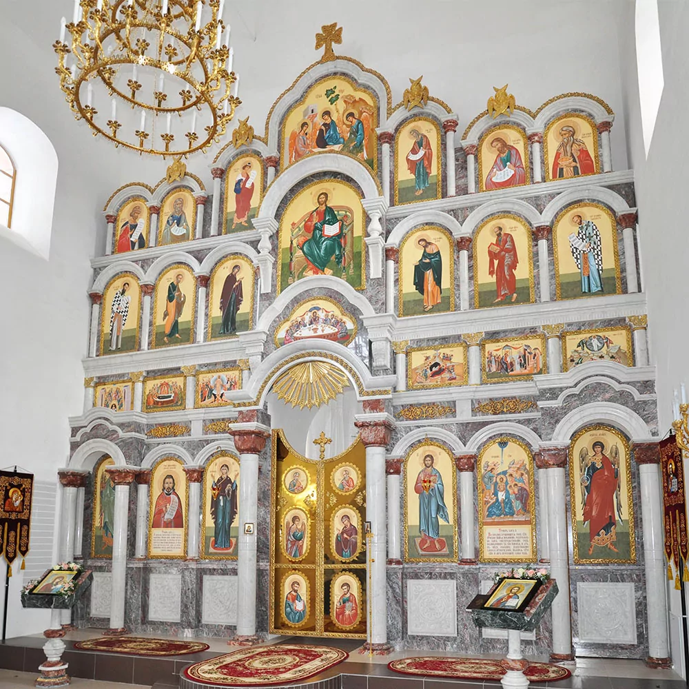 Иконостас из мрамора Коелга и Кардинала (арт. 104) — мрамор, коелга, кардинал, бронза